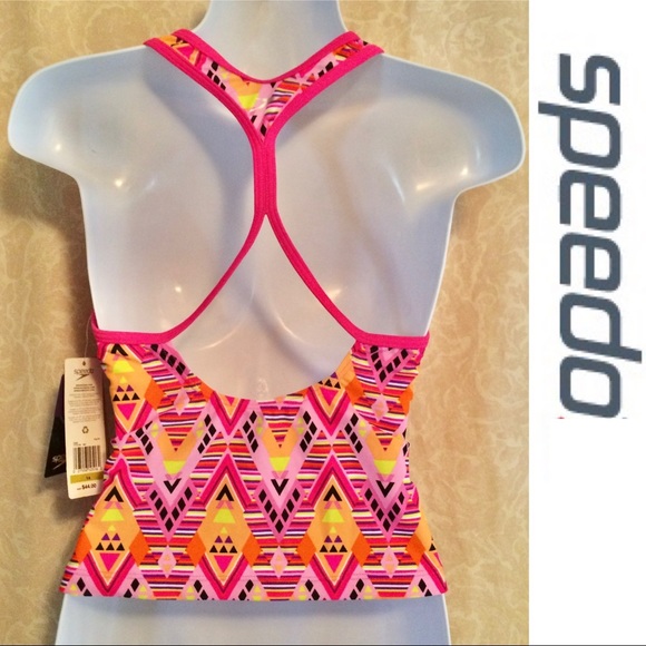 NWT Speedo Girls Sz 14 Swim Tankini - Picture 2 of 7